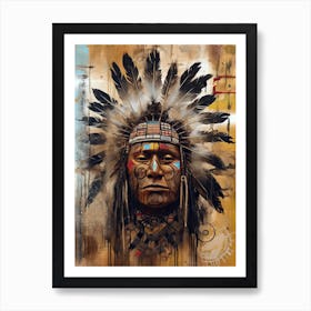 Dancing Through Native American Artistry Art Print