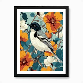 Bird In A Flower Art Print