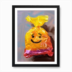 Smiley Face Oil Painting 2 Art Print