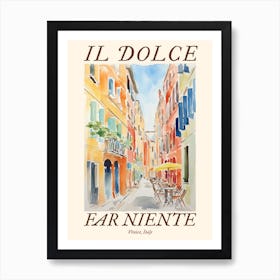 Il Dolce Far Niente Venice, Italy Watercolour Streets 2 Poster Art Print