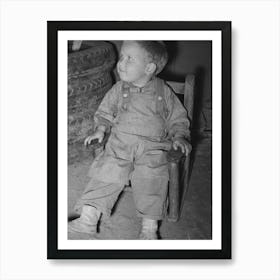 Untitled Photo, Possibly Related To Child Of Migrant Auto Wrecker Sitting Next To Tires In Corner Of Tent Home Art Print