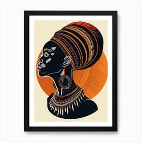 African Woman Portrait 17 Art Print