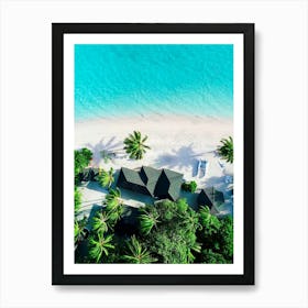 Aerial View Of A Tropical Beach Art Print