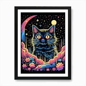 Quantum Meowshift, Psychedelic Cats series Art Print