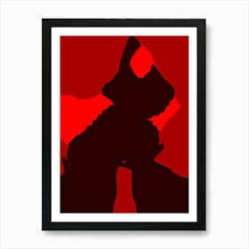 Silhouette Of A Dog 1 Art Print