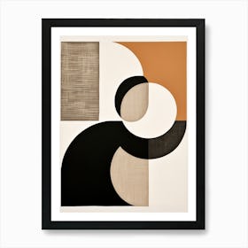 Black And White Karlsruhe Bauhaus Rhythm Art Print