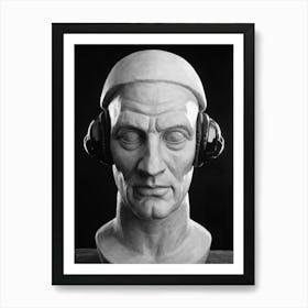 Headphone Head 2 Art Print