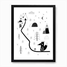 Little Explorer Winding Road Art Print