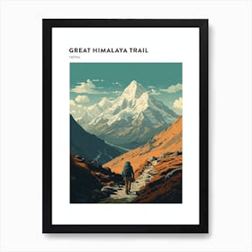 Great Himalaya Trail Nepal 2 Hiking Trail Landscape Poster Art Print