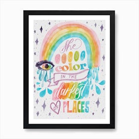 She Finds Color Art Print