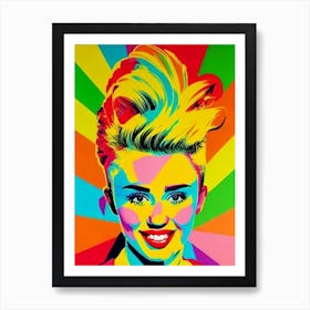 Miley Cyrus Colourful Pop Movies Art Movies Art Print