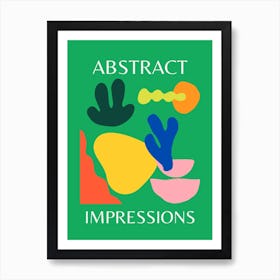 Abstract Impressions Poster 2 Green Art Print