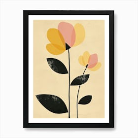 Chicago Flower Market Boho Minimalist Style Art Print