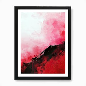 Abstract Red Painting, Minimalism Art Print