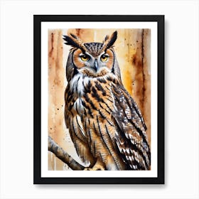 Barred Eagle Owl Art Print