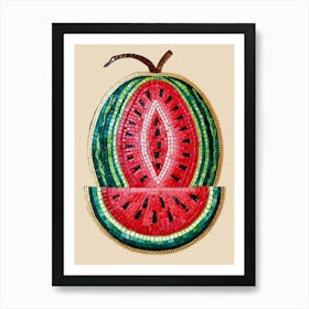 Watermelon Mosaic 1 Art Print