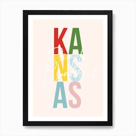 Kansas Simply Wonderful Color Art Print