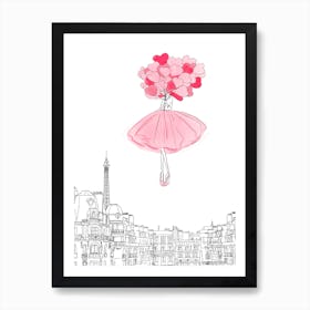 Above The Cloud Pink Art Print