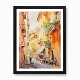 Parma, Italy Watercolour Streets 1 Art Print