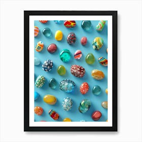 Colorful Glass Beads Art Print