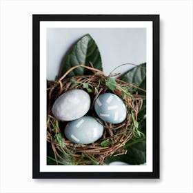 Easter Eggs In A Nest 8 Art Print