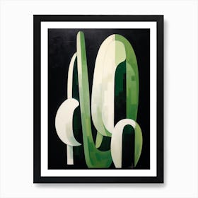 Modern Abstract Cactus Painting Fishhook Cactus Art Print