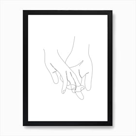 Couple Holding Hands Art Print