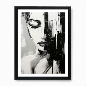 Emotions Abstract Black And White 2 Art Print