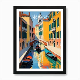 Venice Italy Travel Poster Fauvist Style Painting Art Print