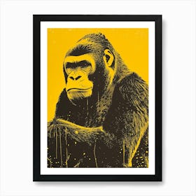 Yellow Gorilla 1 Art Print