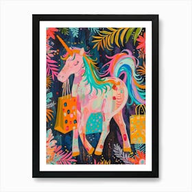 Shopping Colourful Fauvism Inspired Unicorn 2 Art Print