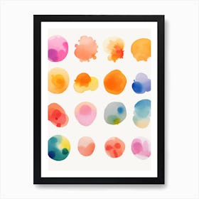 Watercolor Splatters 6 Art Print