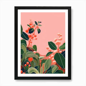 Boho Plant Painting Hoya Carnosa Plant 2 Art Print