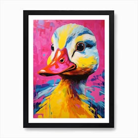 Duckling Pop Art 4 Art Print