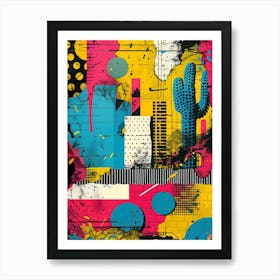 Cactus Wall Art, Vibrant, Pop Art Art Print