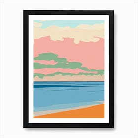 El Yunque Beach 2 Puerto Rico Midcentury Art Print