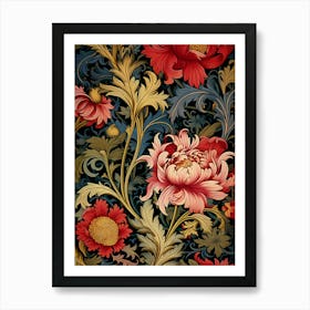 Floral Wallpaper 27 Art Print