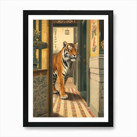 Tiger In The Doorway Art Print