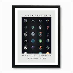 Dna Art Abstract Illustration 7 House Of Patterns Art Print