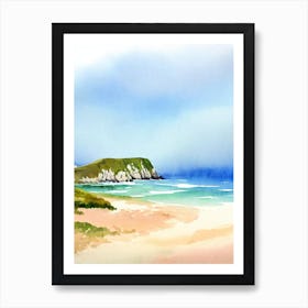 Durdle Door Beach 4, Dorset Watercolour Art Print