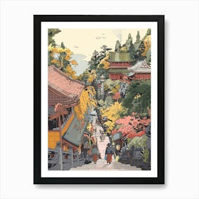 Nikko Japan 4 Retro Illustration Art Print