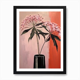 Bouquet Of Joe Pye Weed Flowers, Autumn Fall Florals Painting 1 Art Print