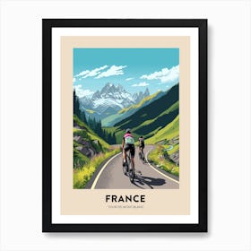 Tour De Mont Blanc France 1 Vintage Cycling Travel Poster Art Print