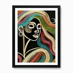 Woman'S Face Art Print