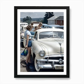 50's Era Community Car Wash Reimagined - Hall-O-Gram Creations 26 Art Print