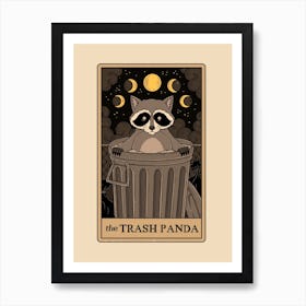 The Trash Panda Raccoons Tarot Art Print