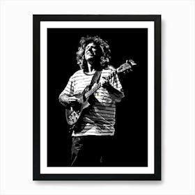 Pat Metheny American Jazz Guitarist Legend in Monochrome 2 Poster