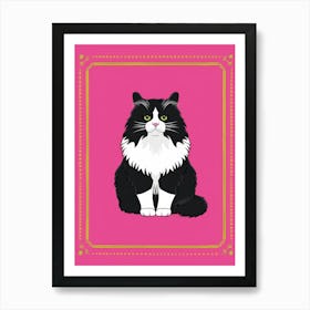 Black And White Cat 5 Art Print