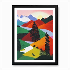 Huascarán National Park Peru Abstract Colourful Art Print