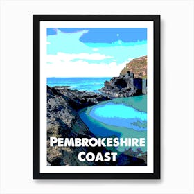 Pembrokeshire Coast National Park Hiking Art Wall Print Art Print